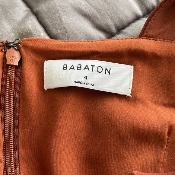 NWT Aritzia Babatin 90s Slit Midi Dress in Rustwood - Picture 6 of 7